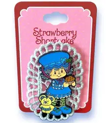 Strawberry Shortcake Blueberry Muffins Lace Doily Enamel Pin