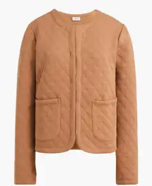 J.Crew Womens‎ Quilted Jacket Size XXL Beige Cotton Blend