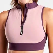 Athleta x Allyson Felix Legend Zip up Sports Bra size Medium purple pink