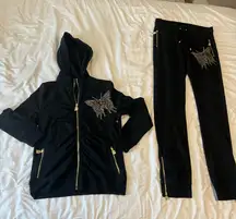 BCBGMaxAzria Black butterfly set