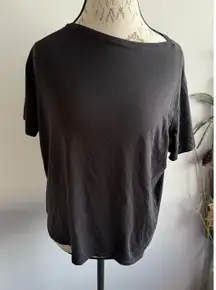 Lululemon Shirt Womens 6 back in action Draped Oversized Pocket Tee Relaxed Fit