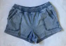 Aerie Denim Shorts Elastic Waist XL