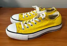 Chuck Taylor All Star OX Converse Low Top Sneaker Yellow White Lace Up Casual W7