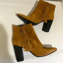 ASOS Park Lane Fringe Suede Boots 8.5