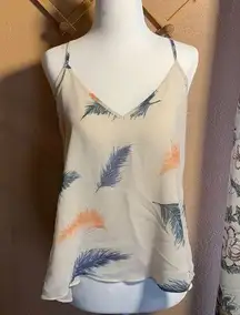 Rory Beca Fir F21 Feather Tank Blouse Size Small