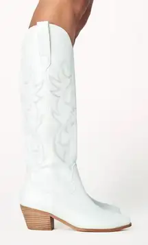 White Cowgirl Boots KneeHigh 