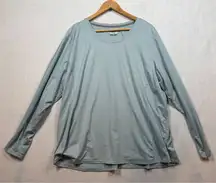 Ridgecut Toughwear Long Sleeve Shirt Grayish Blue Scoop Neck Casual Women's 2X