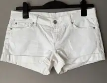 7 For All Mankind sz 28 white‎ denim shorts