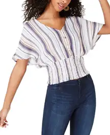 Crave Fame Multicolor Striped Blouse Size XS