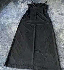 black vintage spaghetti strap dress ( 4 )