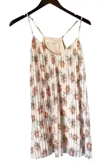 𝅺LAVENDER BROWN Pleated Floral Slip Dress Small