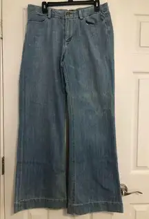 Seven7 Trouser wide leg jeans medium wash women’s size 10