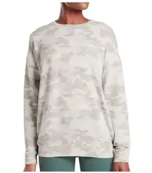 Athleta  Petite Pure Luxe Camo Printed Crewneck Pullover Sweatshirt Size XS