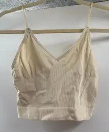 BP Ribbed Seamless Bralette Stretch Casual Comfy‎ Beige Size Medium