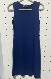 Serena Williams Signature Statement Dress & Fringe Cardigan Set XS Navy Blue Sle