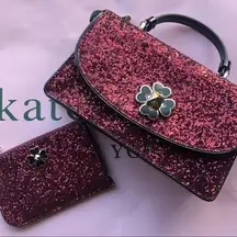 Kate Spade Glitter Crossbody And Cardholder NWT​