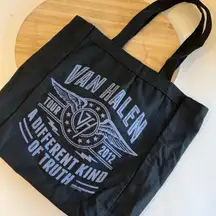Van Halen Band 2012/13 Tour Concert Black Cotton Canvas Graphic Tote Bag