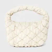 A New Day Cream Quilted Clutch Handbag NWT