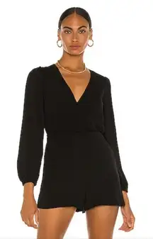 Alice + Olivia Sinclair Black Long Sleeve Short Romper Size 2 – New with Tags