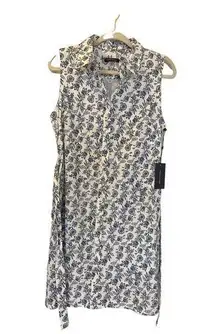 Tommy Hilfiger NWT floral sleeveless button up belted dress
