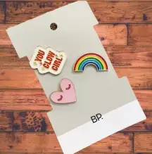 BP Nordstrom Pins Pack of 3 Rainbow Pride LGBTQ
