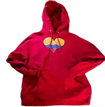 Hanes Colombia Flag Heart Hoodie