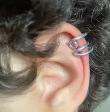 2/$25 Handcrafted Silver Wire Ear Cuff - Ear Wrap