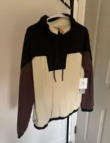 NWT mono b lined tri color jacket quarter zip