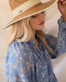 Billabong State of Mind Burnt Orange Multi Straw Fedora Hat – Beach Sun Hat