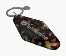 Lululemon Diamond Shaped Hotel Keychain, Brown Earth Multi