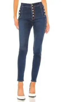 J Brand Jeans Women 25 Blue Paradiso Wash Natasha Sky High Skinny Streetwear Y2K