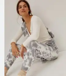 Anthropologie Janelle Waffle Tie Dye Joggers in Sharkskin Size Medium