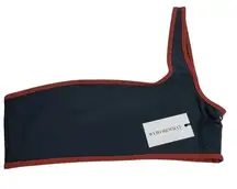 WeWoreWhat One Shoulder Bra Blue Red Sz Large $68 Retail Revolve
