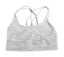 Lululemon Energy Bra Ombre Melange Space Dye‎ EB White Multi Size 4 EUC No Pads
