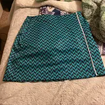 Lady Hagen Women's Skort Size 2 Herringbone Turquoise Golf Tennis Pickleball New