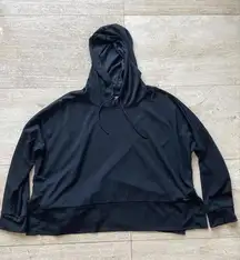 Mondetta Ladies' Ottoman Hoodie Oversized‎ Boxy Fit Lightweight Black L