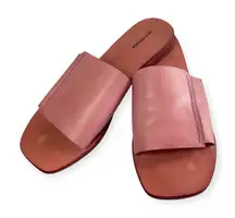FREE PEOPLE Verona Leather Slide Sandals in Watermelon, EUR 39.5