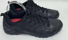 Skechers Work Shoes Womens 11 Black SR Slip Resistant Compulsions LaceUp Leather