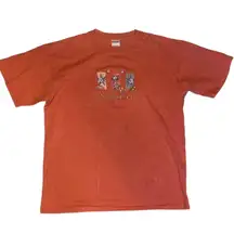  newport rhode island floral embroidered orange tee shirt