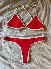 Hoaka Swim Red Swimsuit Set