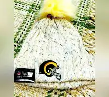 Los Angeles Rams 
New Era Cream Cuffed Knit