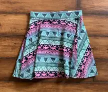 Patterned Skater Skirt