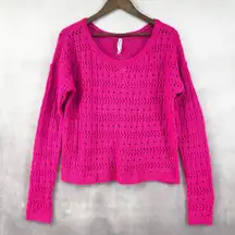 Aeropostale Sweater Womens Large Open Knit Y2k Dopamine Mall Goth Indie Fairy