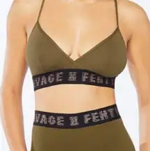 Savage x Fenty Forever Savage Bralette Army Olive Green — Small