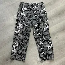 Paraphrase • floral printed cropped pants