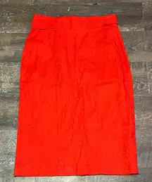 New York & Company Vibrant Red Pencil Skirt Size 8 NEW Holiday Colorful Sexy