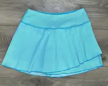 B-Passionit 12” Tier Tennis Pickleball‎ Skirt Teal Blue Size Small