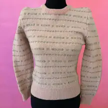 Vintage 1980s Alcott & Andrews Women’s Pastel Pink Shetland Wool Sweater - Small
