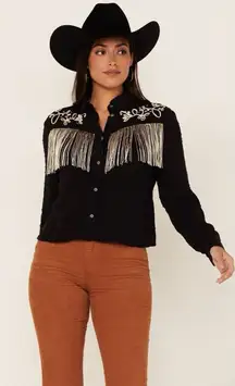 ✨Idyllwind Womens Cory Ray Lurex Long Sleeve Western Sz XS Top✨