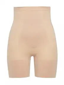 SPANX OnCore Sculpting High Waisted Mid Thigh Shorts Size 3X Nude Beige PS1915